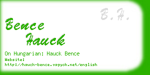 bence hauck business card